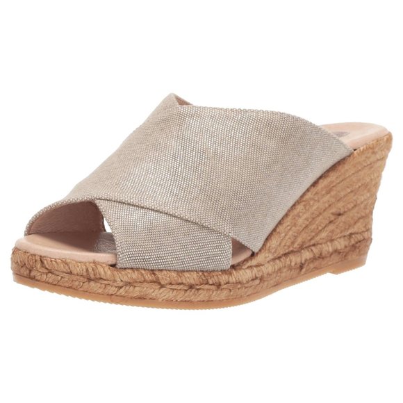 NEW Eric Michael Women Florence Crisscross Strap Slide Jute Dress Platform Wedge - Picture 2 of 6